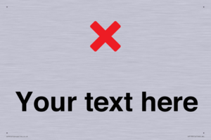 Custom plain background, red cross sign